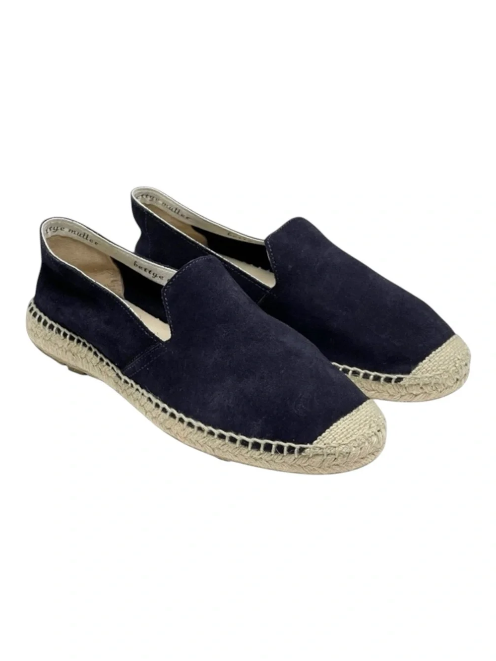 Bettye Muller ❤︎ Freestyle Suede Loafer Flats Espadrilles ❤︎ Navy ❤︎︎ 37 6.5M 7M